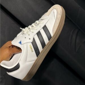 Adidas Samba White Black Tan Sneakers
